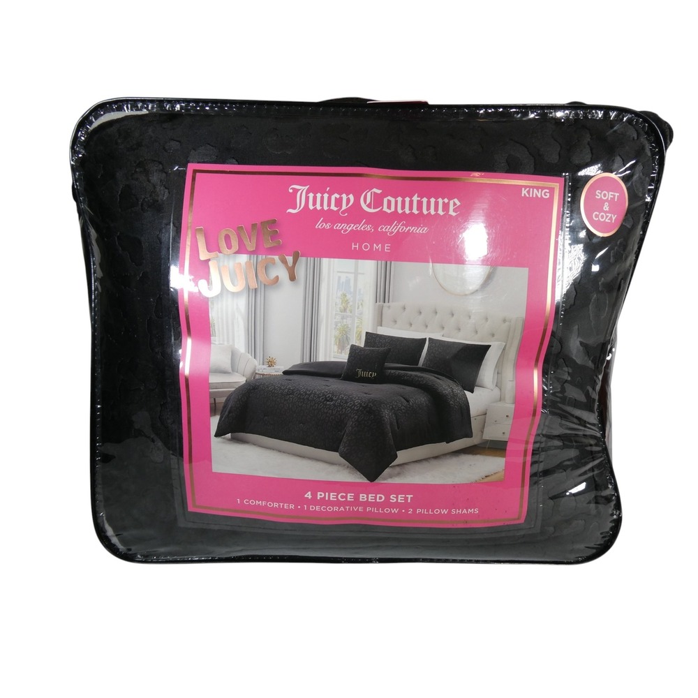 Juicy Couture Los Angeles California King 4pc Comforter Set RN 110806